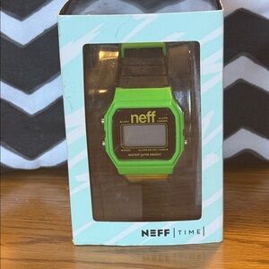 Neff Green Digital Watch with Black Band